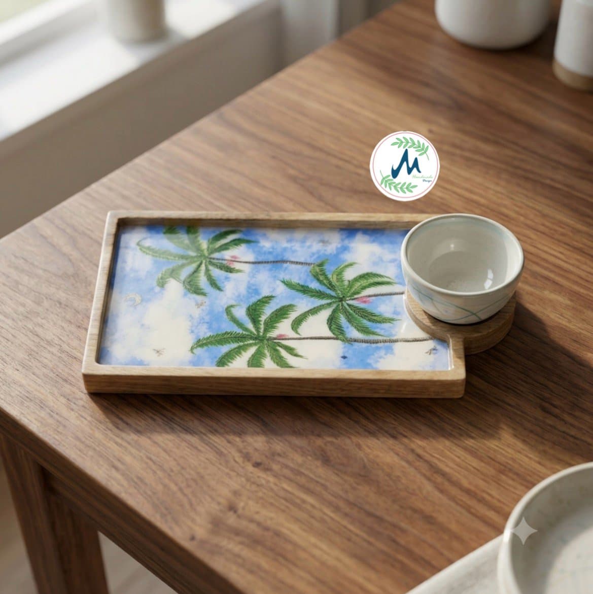 Bird tray styled on coffee table