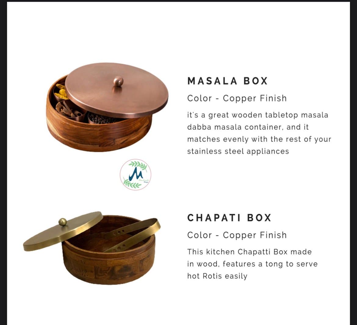 Masala box and chapati box kitchen collection