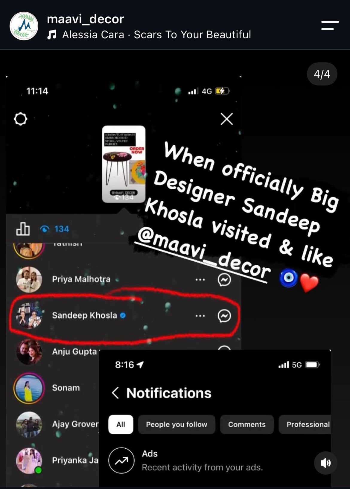 Designer Sandeep Khosla officially visited and liked Maavi Decor